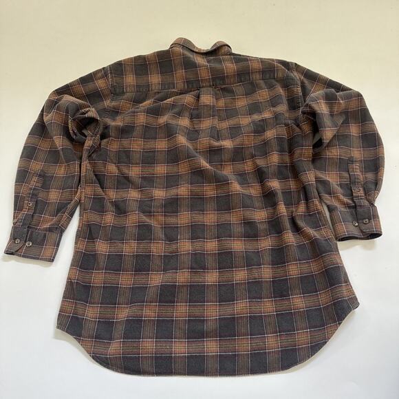 Vintage Nordstrom Flannel Shirt Button Down Shirt 100% Cotton Medium - Picture 6 of 10